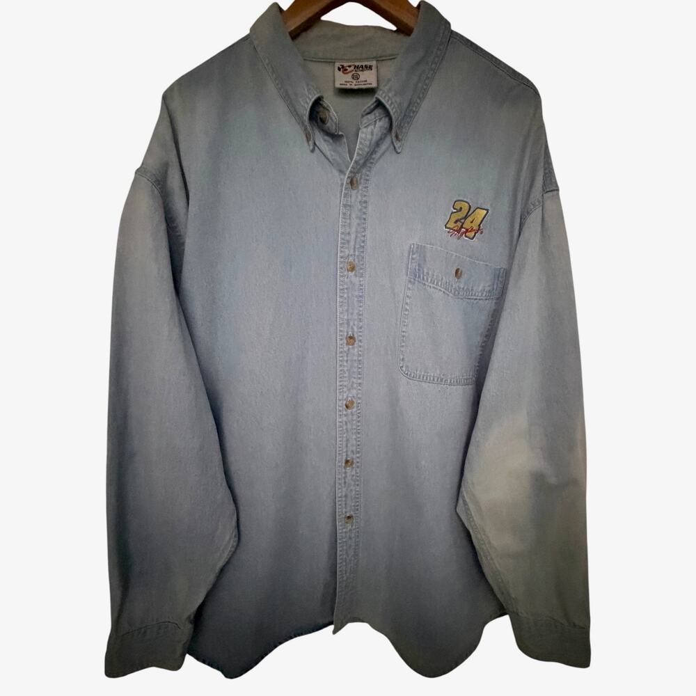 Jeff Gordon 24 Denim Shirt Mens 2XL NASCAR
